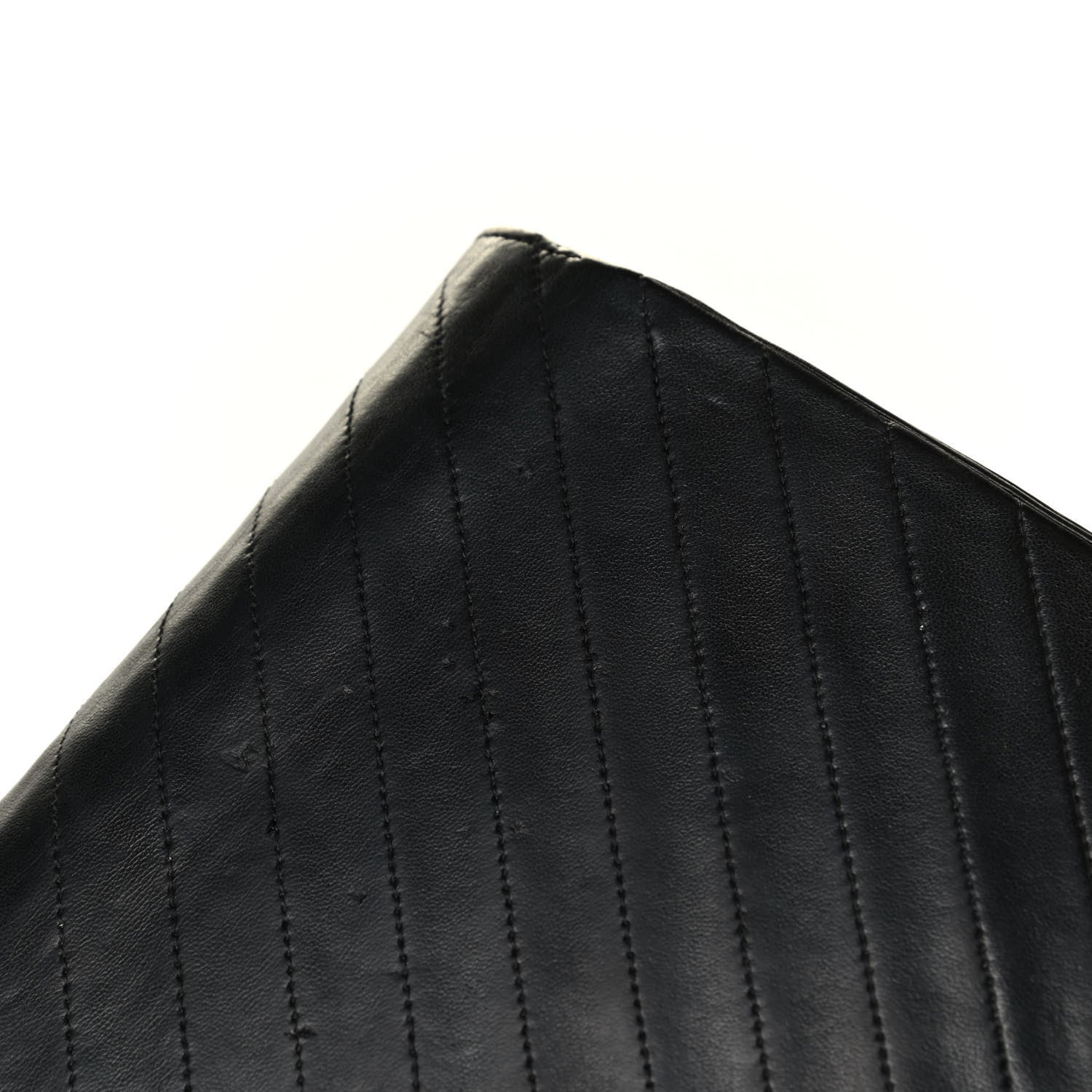 Chanel Lambskin Diagonal Quilted Small Single Flap Black 7 of 8