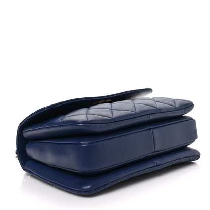 Chanel Lambskin Quilted Small Trendy CC Chain Dual Handle Flap Bag Navy 4 of 10