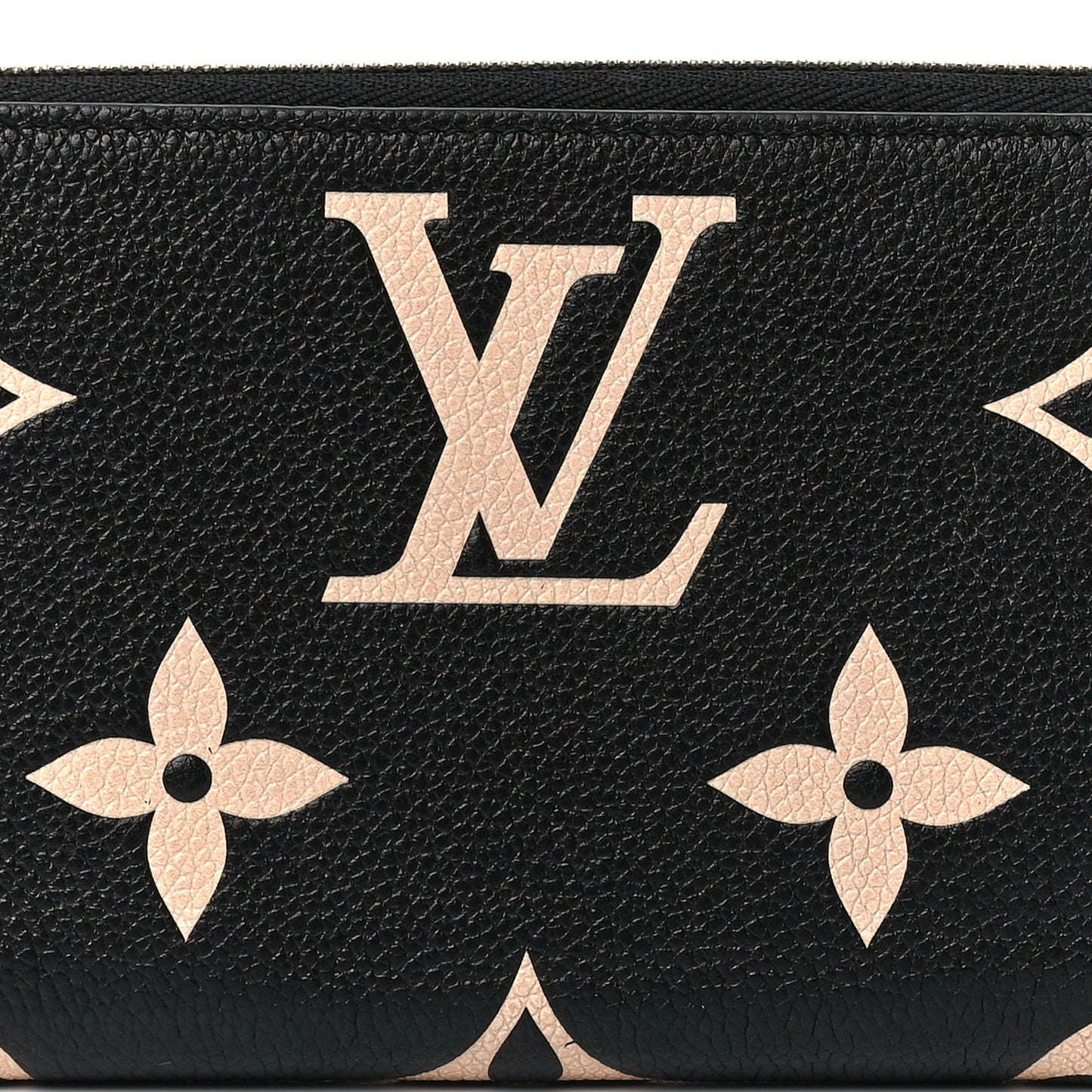 Empreinte Monogram Giant Zippy Wallet Black Beige