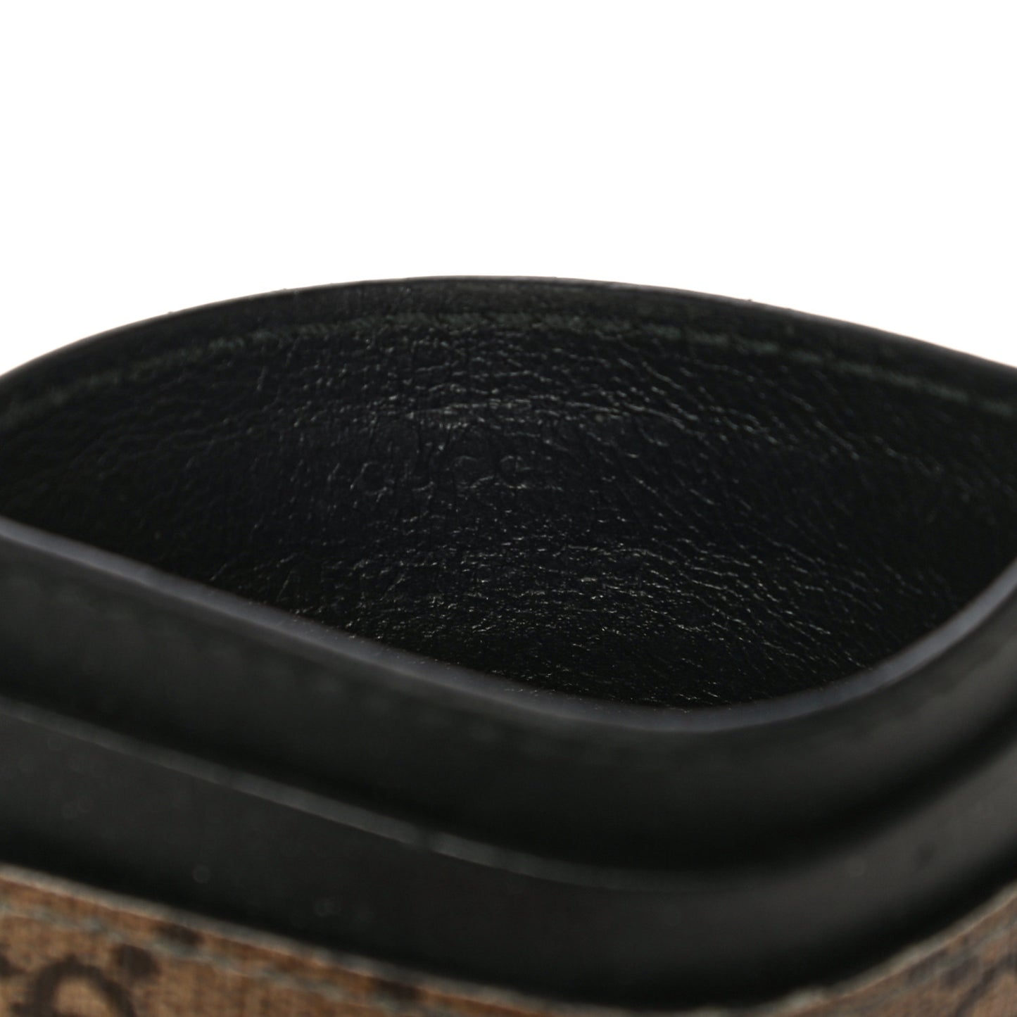 GG Supreme Monogram Tiger Print Card Holder Black