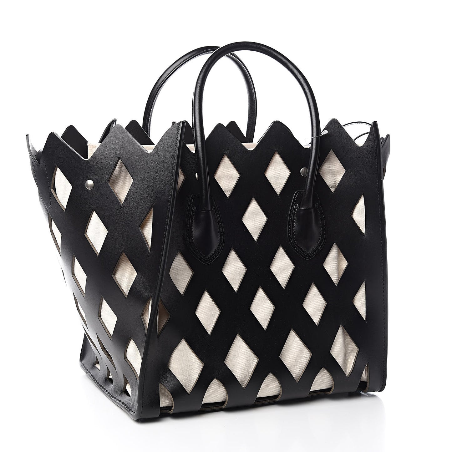 Calfskin Medium Cutout Phantom Luggage Black