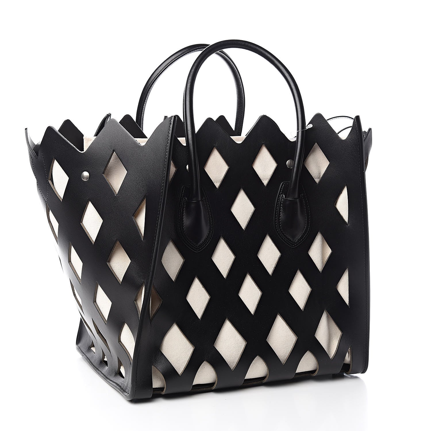Celine Calfskin Medium Cutout Phantom Luggage Black 3 of 10