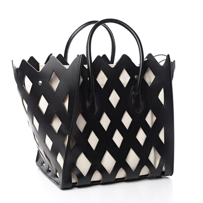 Celine Calfskin Medium Cutout Phantom Luggage Black 3 of 10