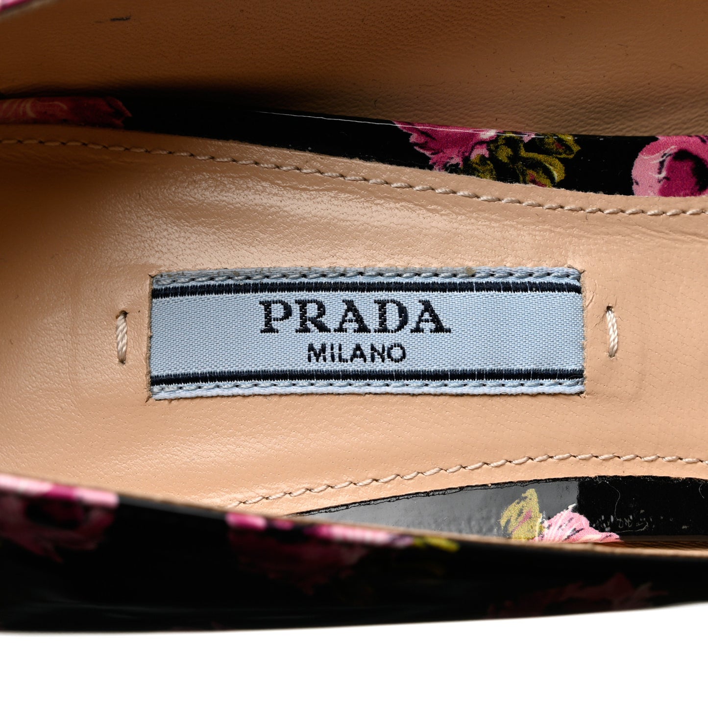 Vernice Rose Print 85mm Pumps 39 Black