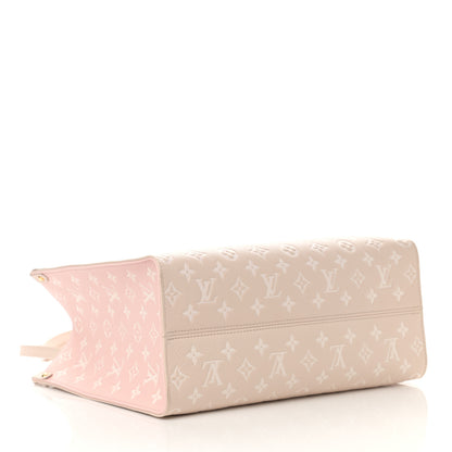 Louis Vuitton Empreinte Monogram Spring In The City Onthego MM Beige Pink Yellow 4 of 11
