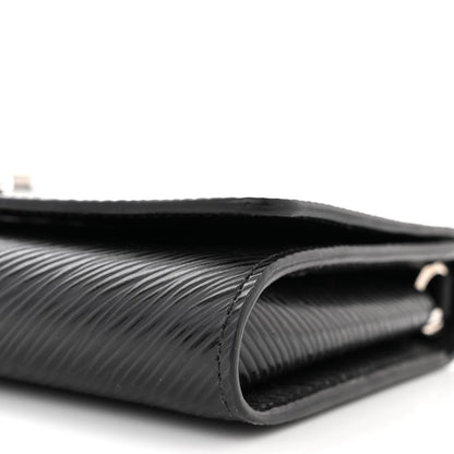 Louis Vuitton Epi Twist Chain Wallet Black 9 of 10