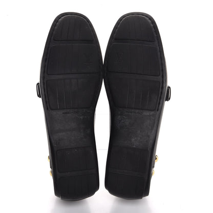 Louis Vuitton Calfskin Mini Lin Loafers 37 Black 7 of 11
