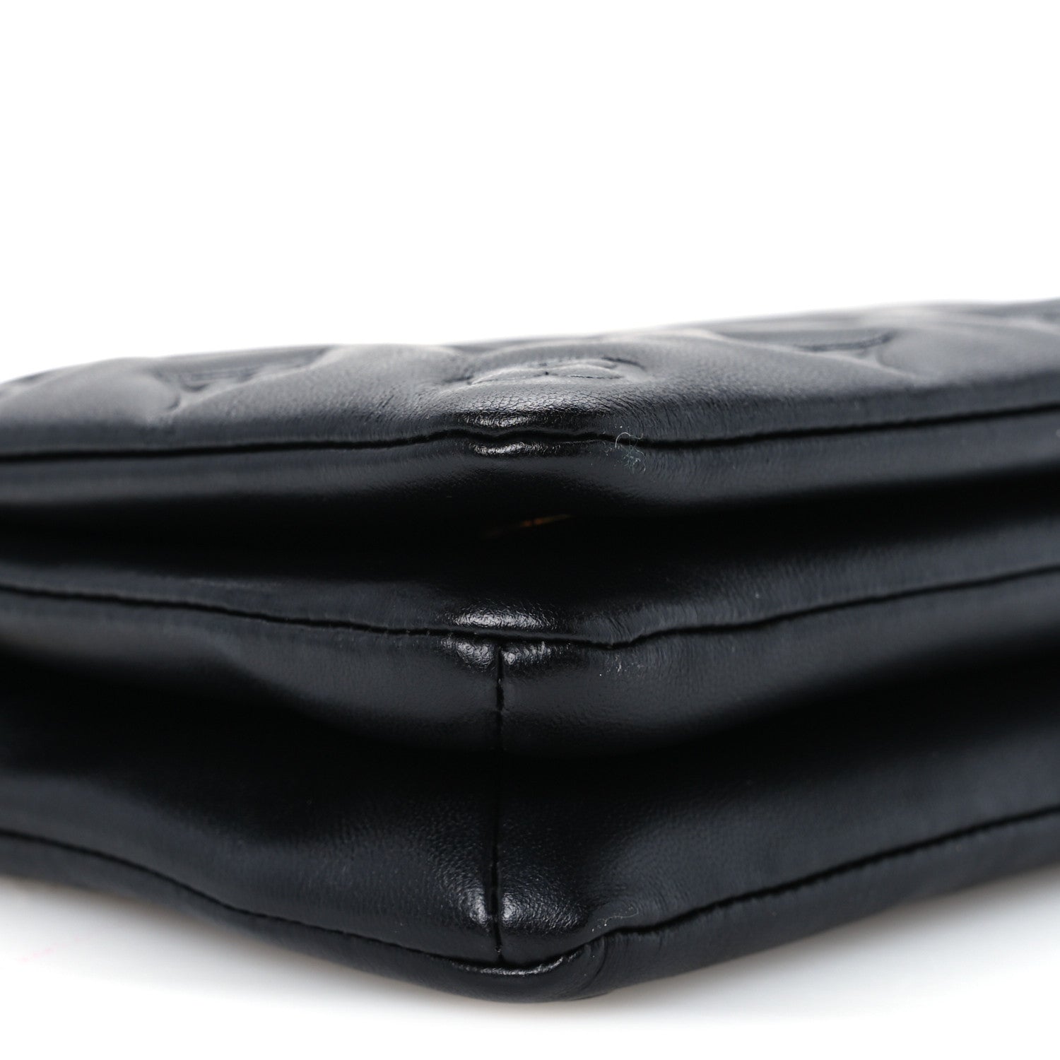 Louis Vuitton Lambskin Embossed Monogram Pochette Coussin Black 8 of 9