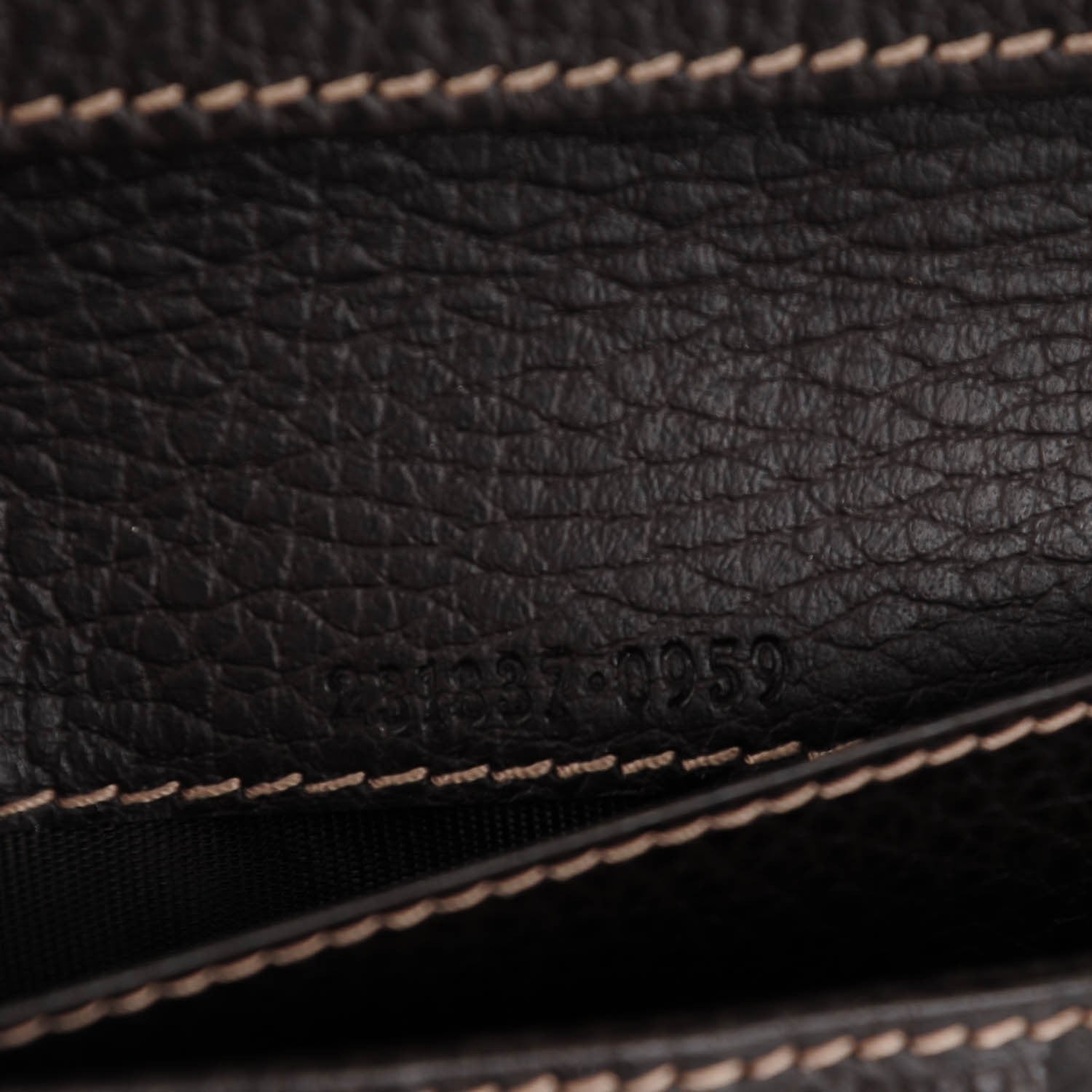 Gucci Crystal Monogram Dollar Calfskin Continental Wallet Beige Ebony Testa di Moro 7 of 8