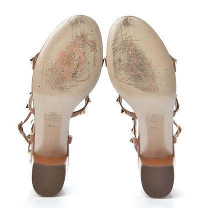 Valentino Garavani Calfskin Rockstud 60mm City Sandals 38.5 Light Cuir 5 of 10