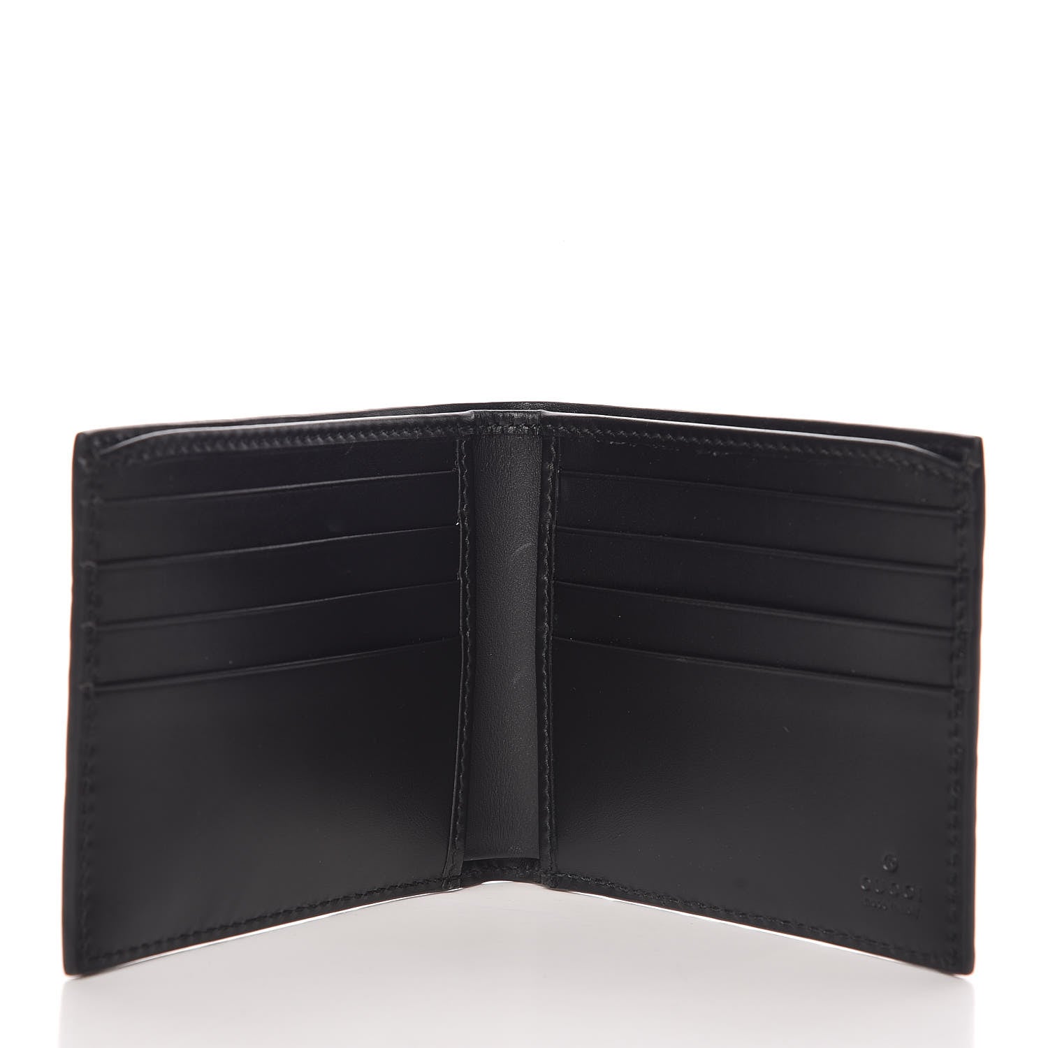 Gucci Guccissima Signature Dorian Bi-Fold Wallet Black 5 of 10