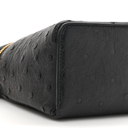 Loro Piana Ostrich L19 Extra Pocket Pouch Black 9 of 12
