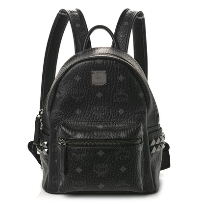 MCM Visetos Side Stud Mini Stark Backpack Black 1 of 8