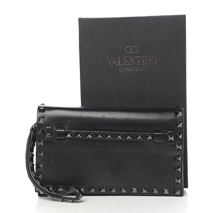 Valentino Garavani Nappa Small Rockstud Wristlet Clutch Black 9 of 9