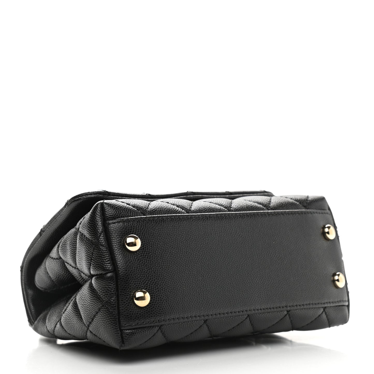 Caviar Quilted Extra Mini Coco Handle Flap Black