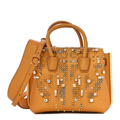 MCM Calfskin Swarovski Crystal Ball Mini Milla Tote Yellow 1 of 13