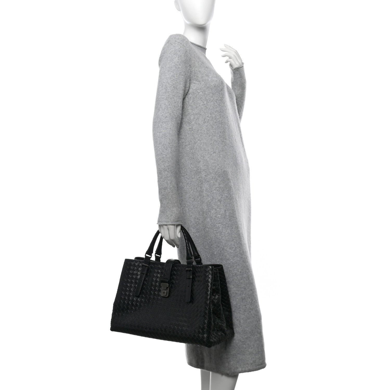 Bottega Veneta Nappa Intrecciato Medium Roma Tote Black 2 of 11