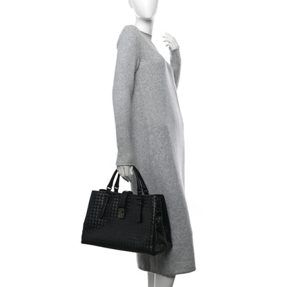 Bottega Veneta Nappa Intrecciato Medium Roma Tote Black 2 of 11
