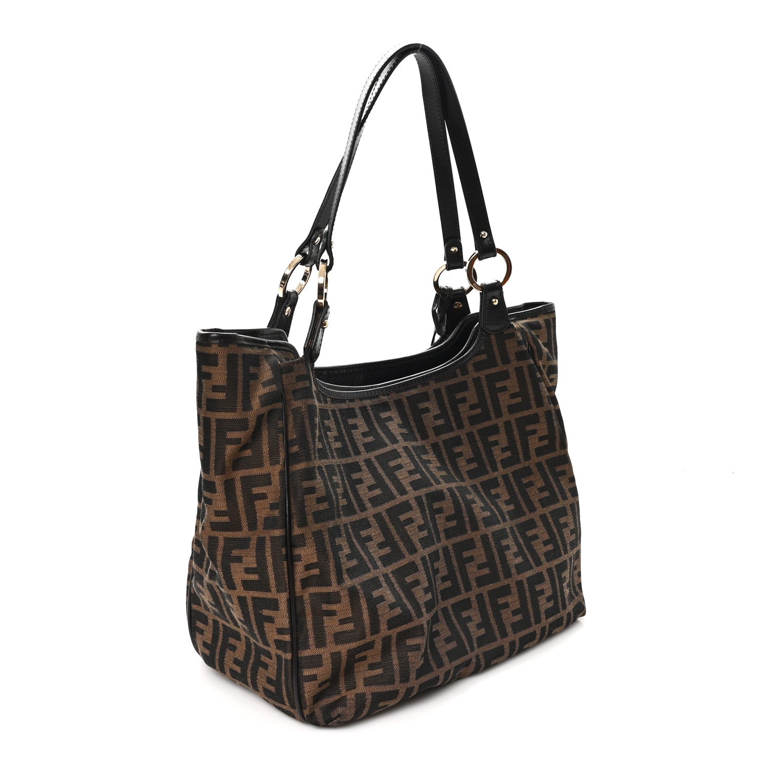 Fendi Zucca Small Chef Shopping Tote Tobacco Moro 2 of 10