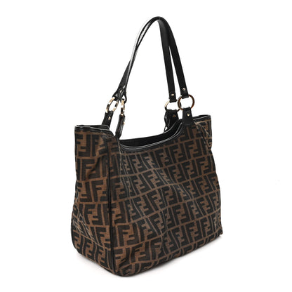 Fendi Zucca Small Chef Shopping Tote Tobacco Moro 2 of 10