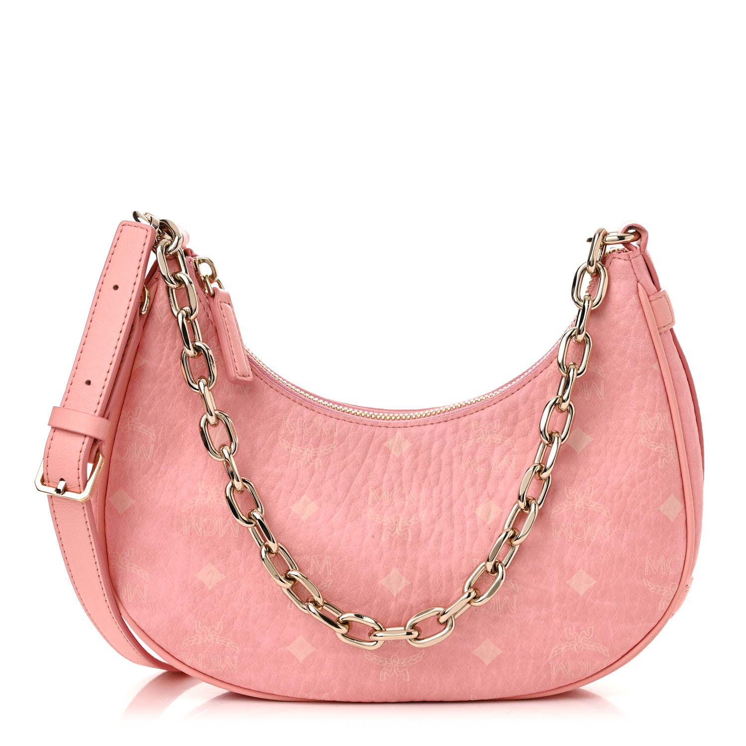 MCM Visetos Small Aren Hobo Blossom Pink 1 of 9