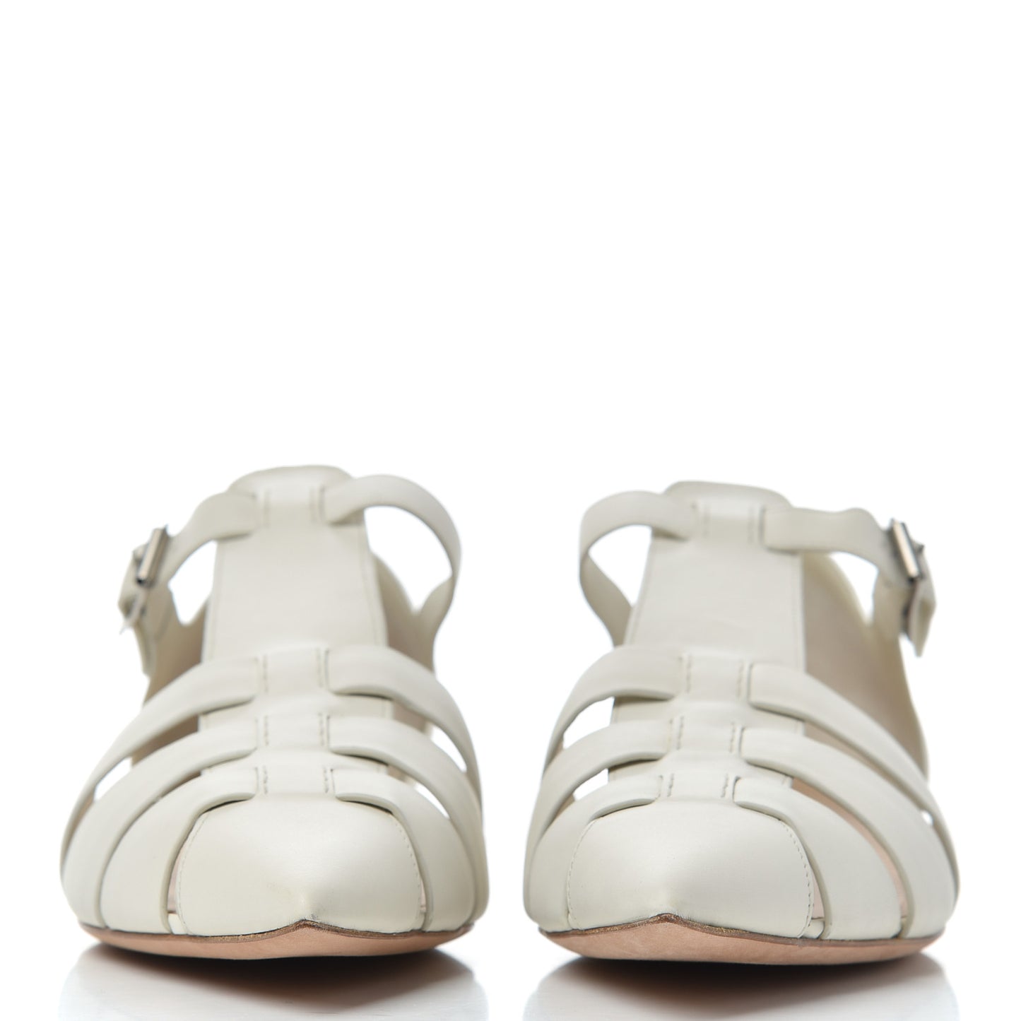 Calfskin Sauvage Ballerina Flat 40 Ivory
