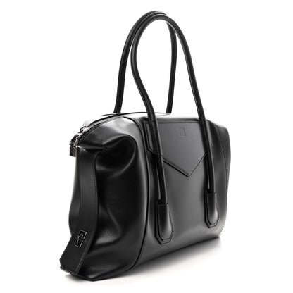 Givenchy Smooth Calfskin Medium Antigona Lock Duffle Bag Black 3 of 8