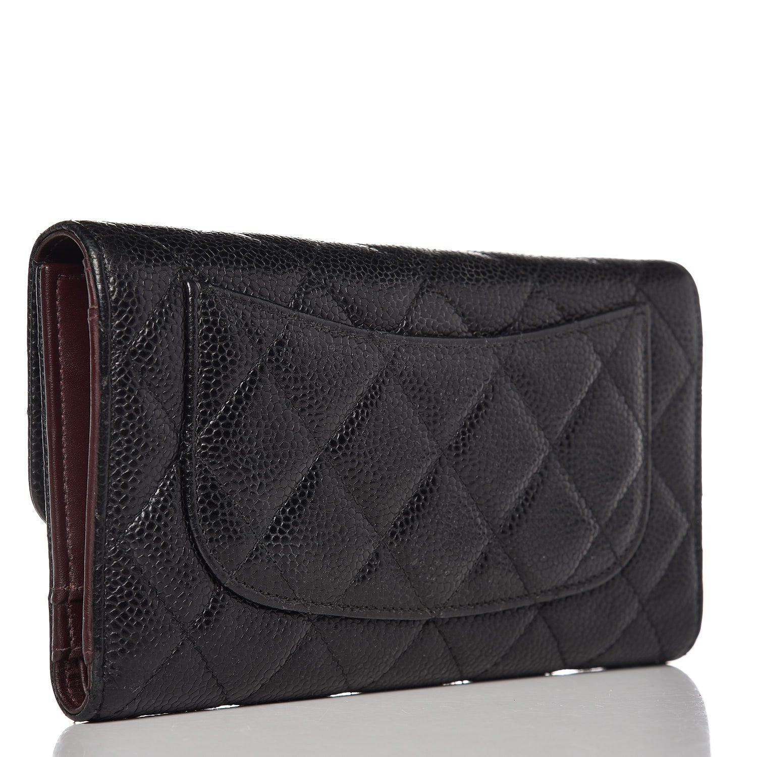 Chanel Caviar Quilted Large Flap Wallet Black 3 of 9
