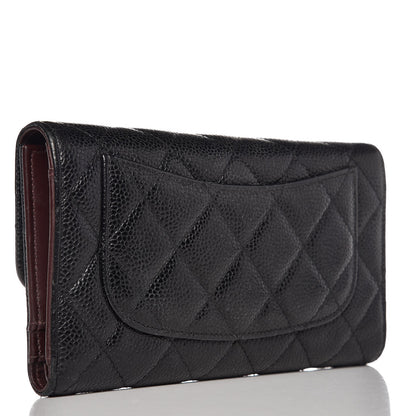 Chanel Caviar Quilted Large Flap Wallet Black 3 of 9