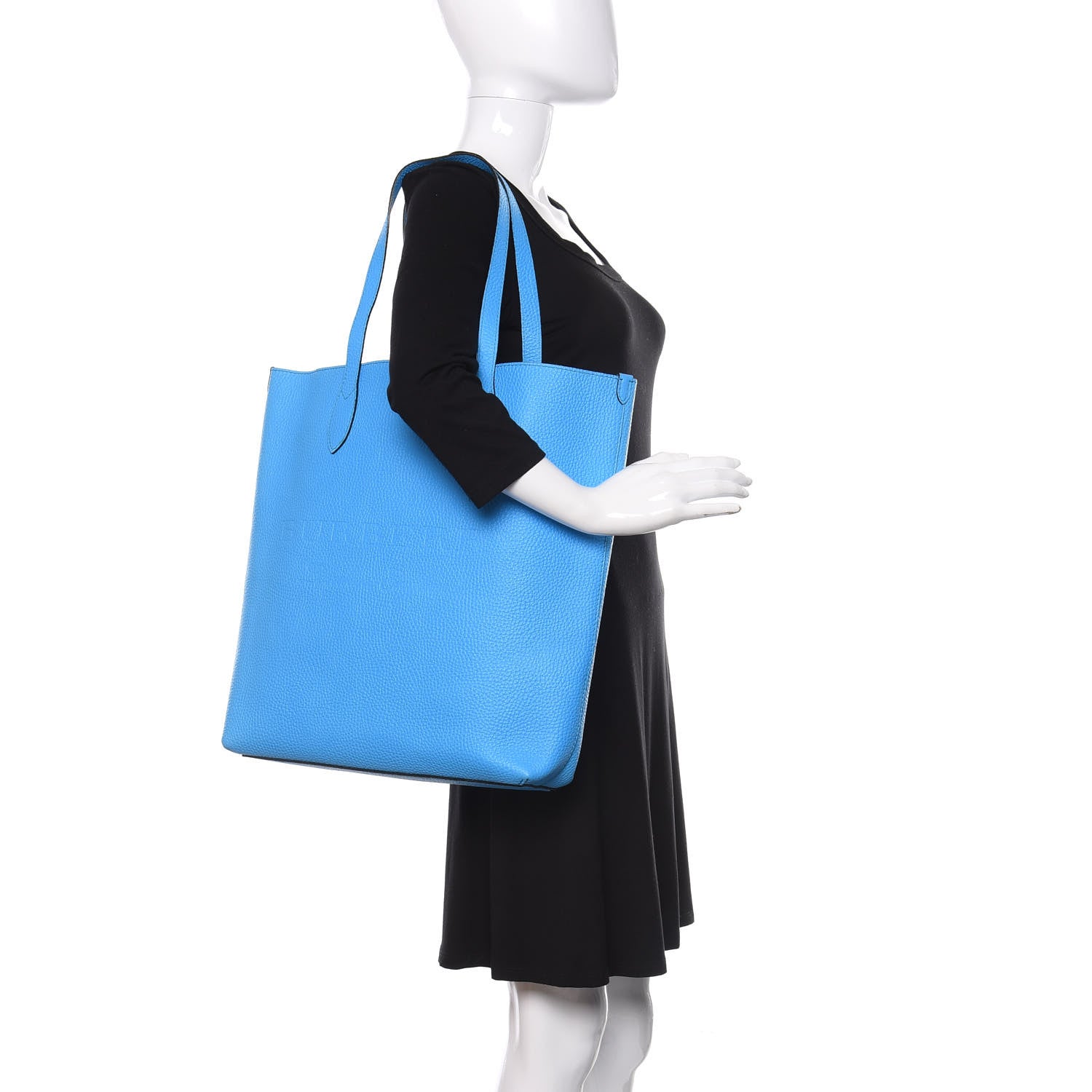 Burberry Grainy Calfskin Remington Tote Neon Blue 2 of 8
