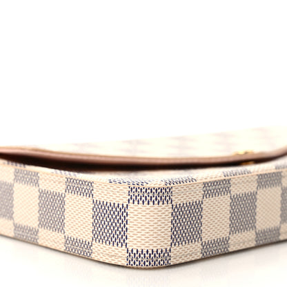 Louis Vuitton Damier Azur Pochette Felicie Chain Wallet Rose Ballerine 8 of 9
