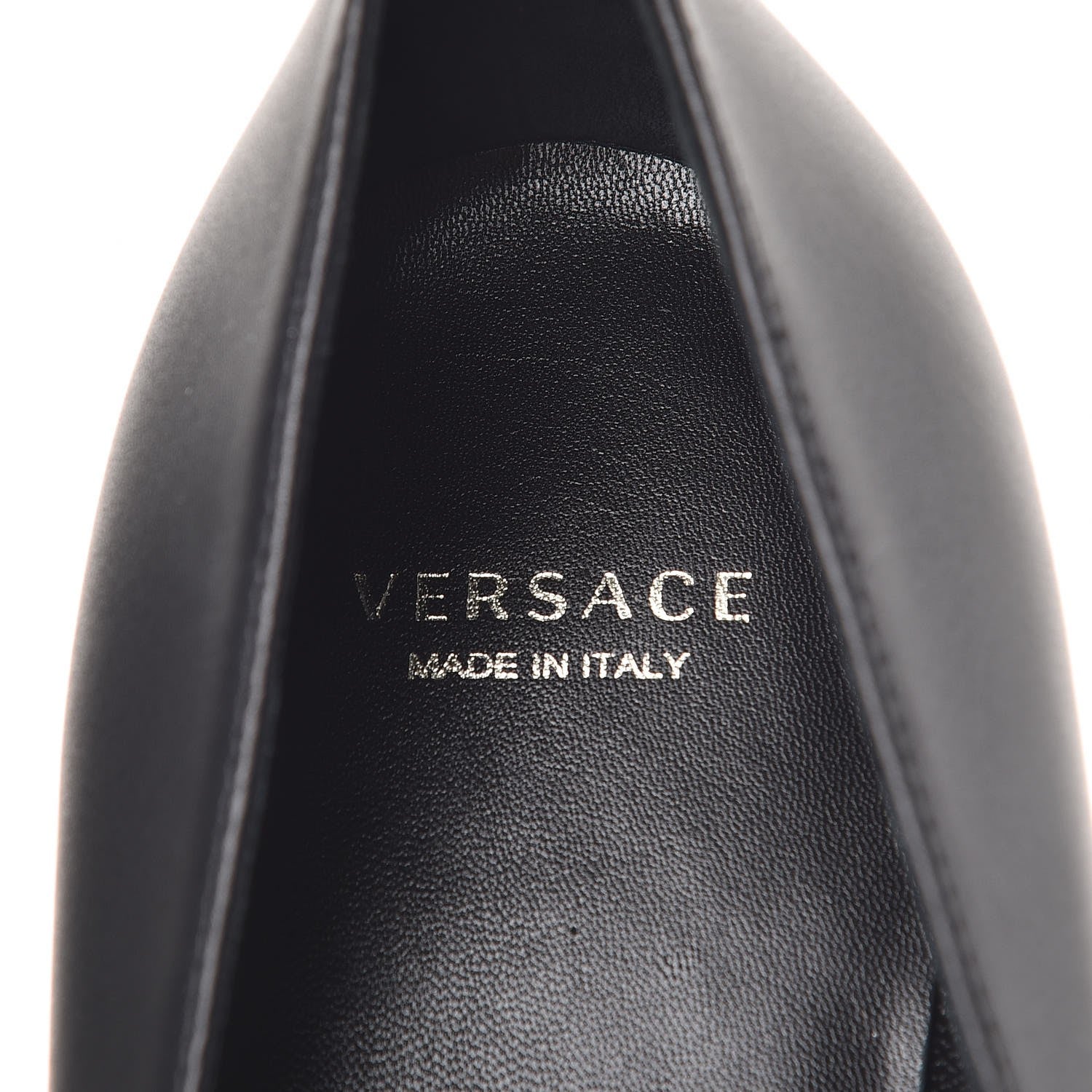 Versace Calfskin Palazzo Ballerina Flats 39.5 Black 9 of 11