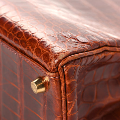 Hermes Shiny Alligator Kelly Retourne 32 Miel 11 of 12