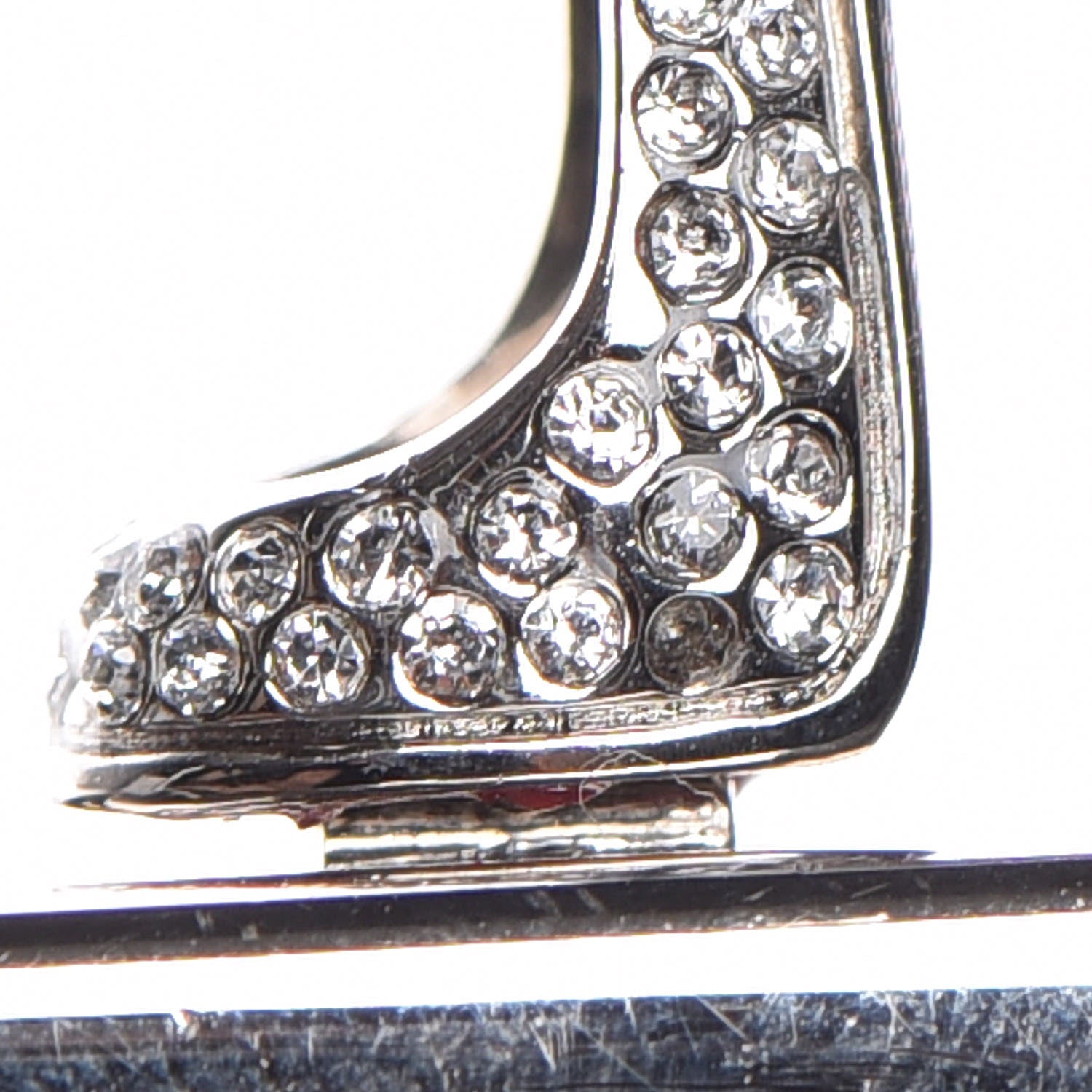 Christian Louboutin Satin Crystal Loubi Lula Frame Pouch Black 9 of 12