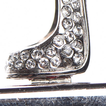 Christian Louboutin Satin Crystal Loubi Lula Frame Pouch Black 9 of 12