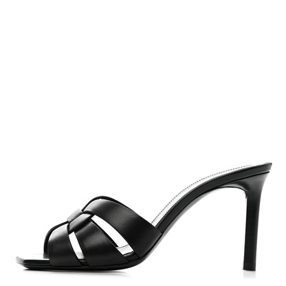 Saint Laurent Calfskin Tribute 85 Slide Sandals 36 Black 1 of 8