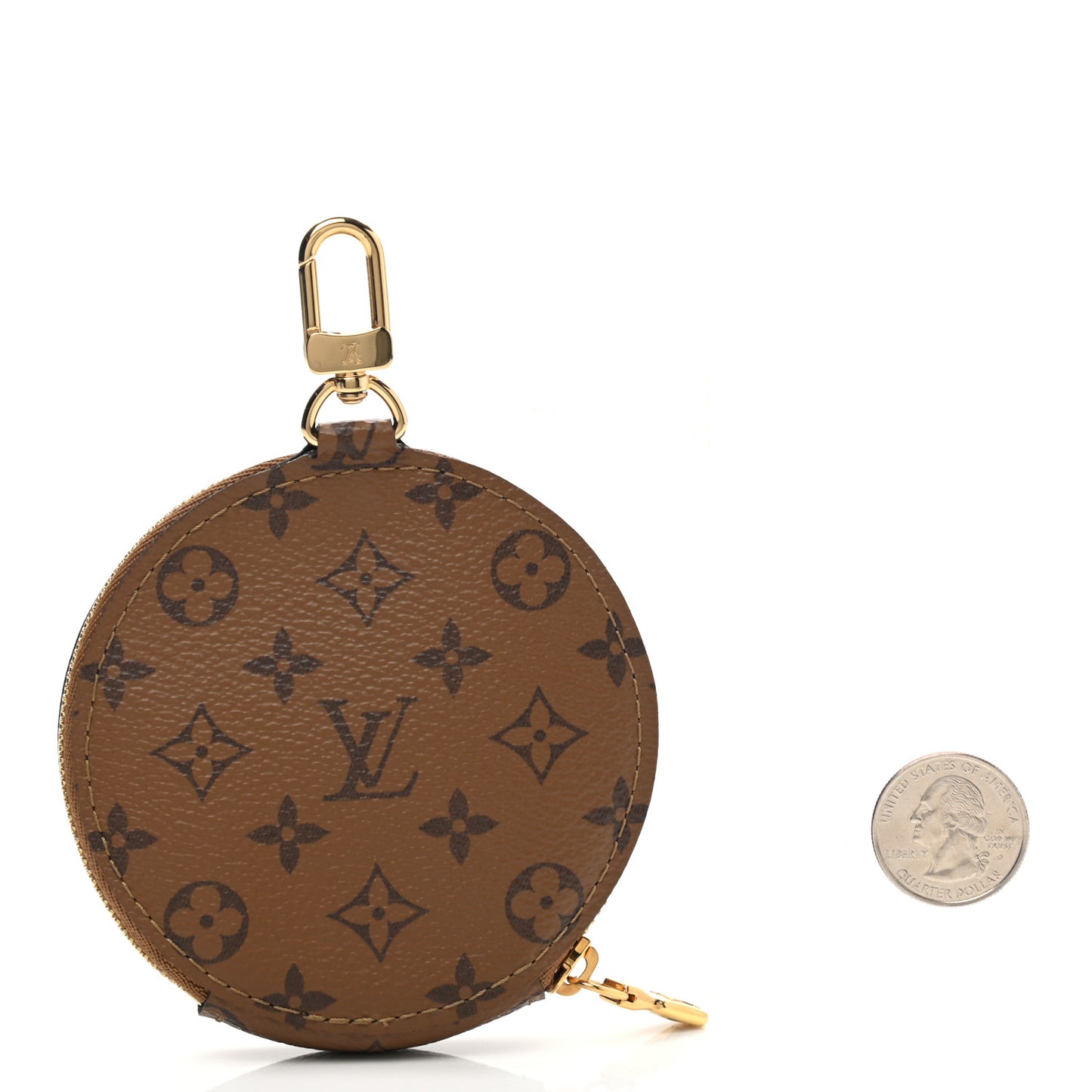 Reverse Monogram Bandouliere Round Coin Purse