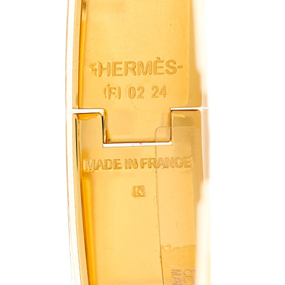 Hermes Enamel Narrow Clic Clac H Bracelet PM Marron Glace 4 of 5