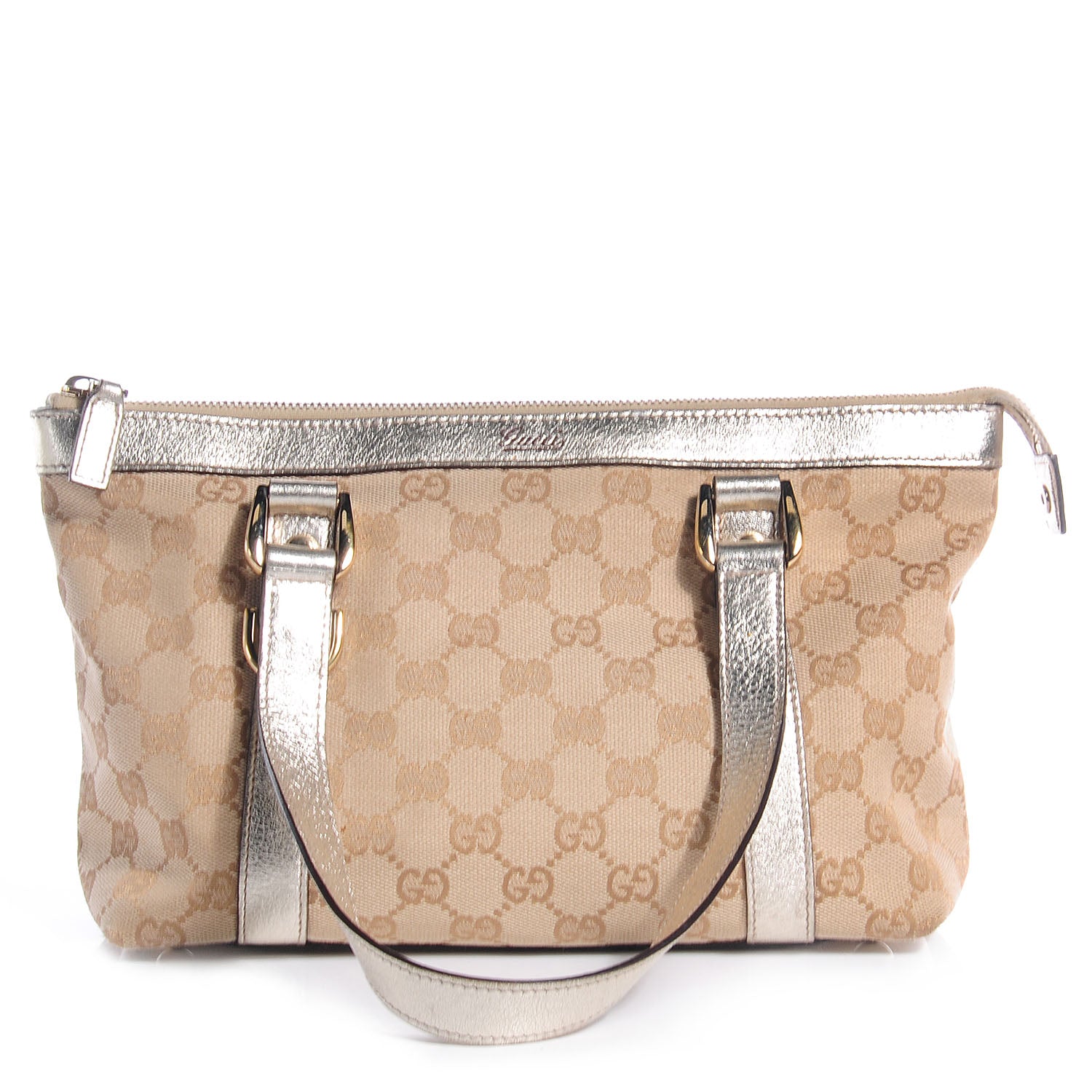 Gucci Monogram Small Abbey Handbag Metallic 1 of 7