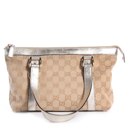 Gucci Monogram Small Abbey Handbag Metallic 1 of 7