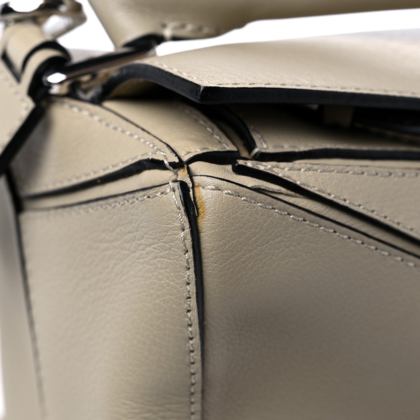 Calfskin Medium Puzzle Bag Light Oat