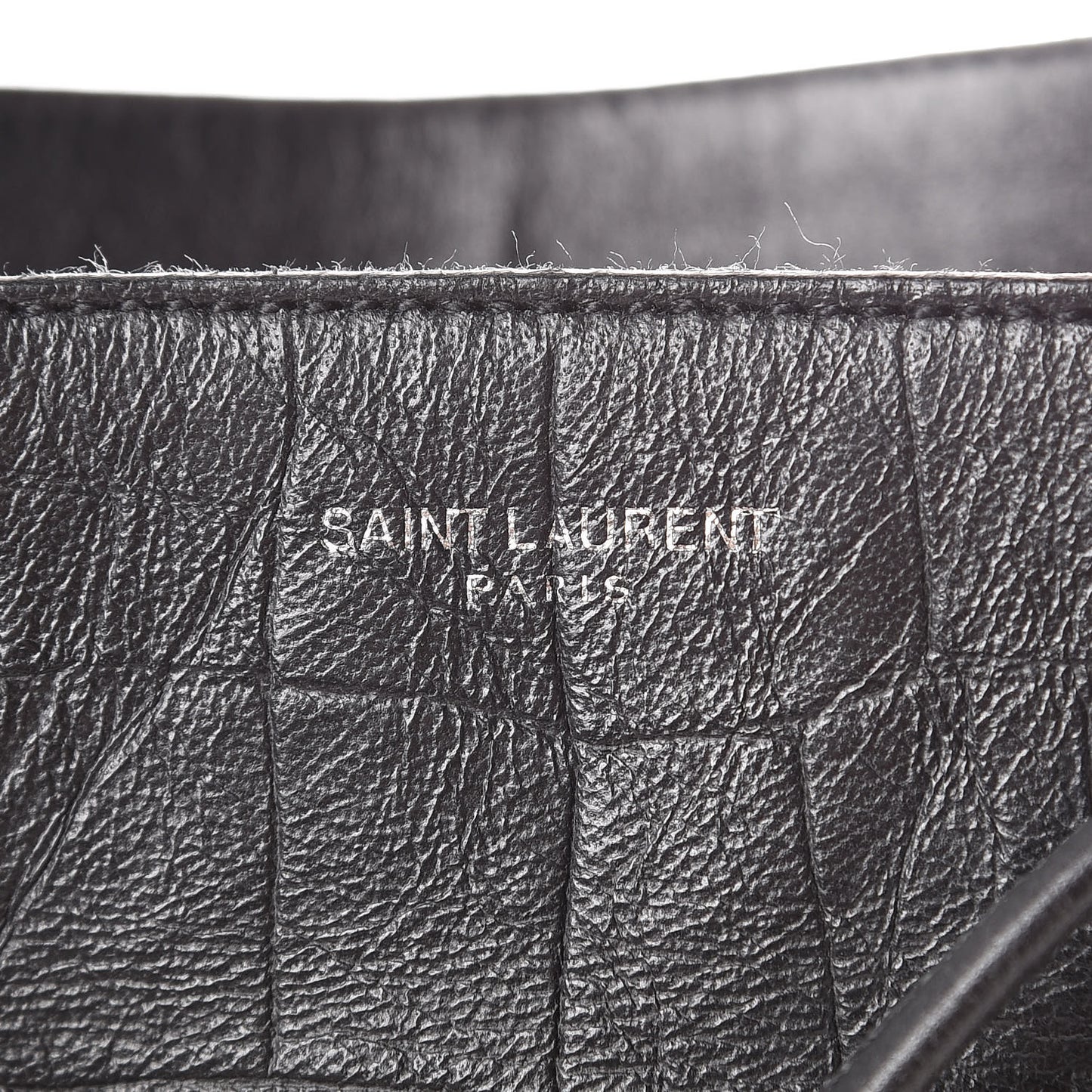 Crocodile Embossed Lambskin Festival Backpack Black