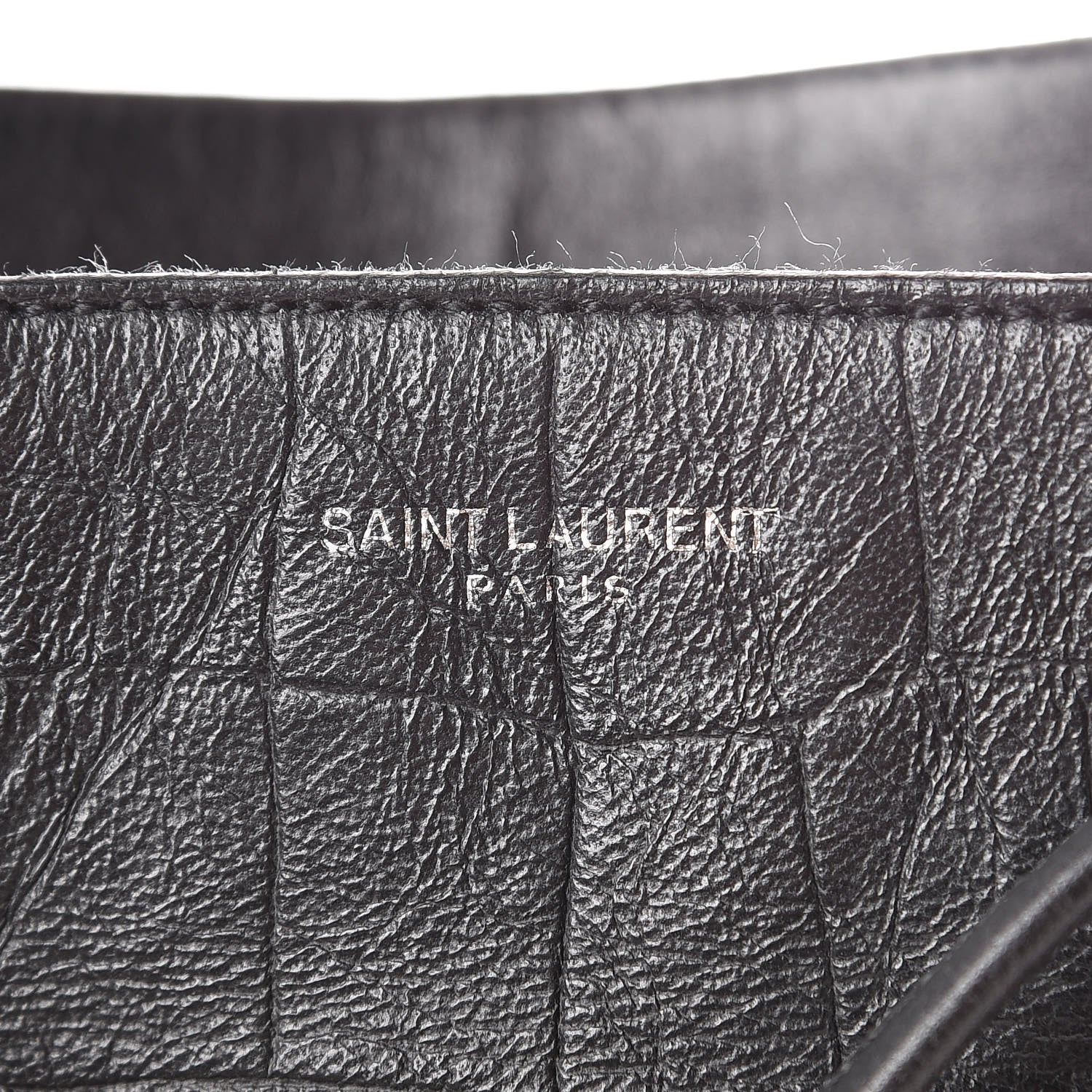 Saint Laurent Crocodile Embossed Lambskin Festival Backpack Black 6 of 15