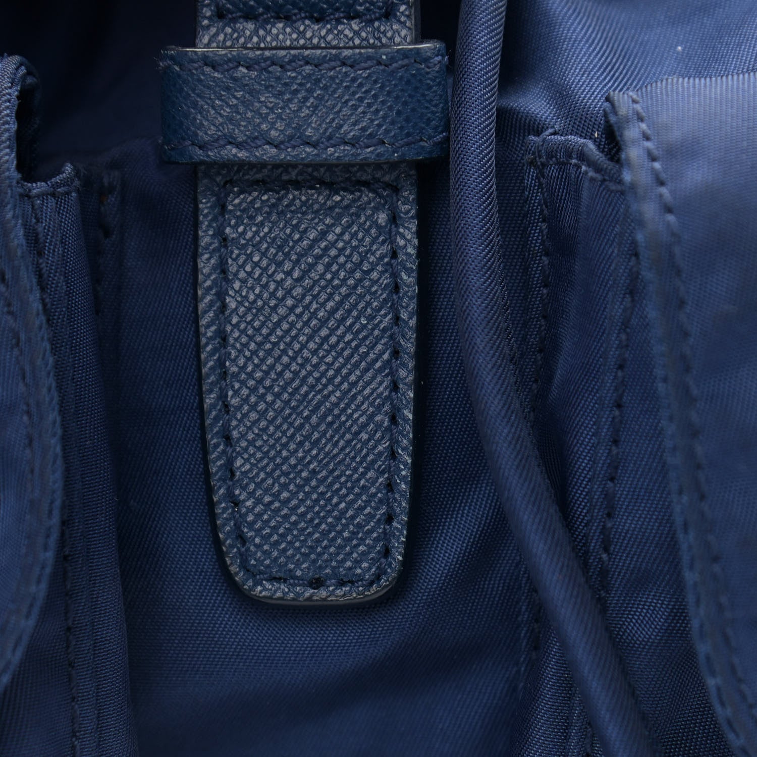 Prada Nylon Vela Saffiano Medium Backpack Royal 10 of 10