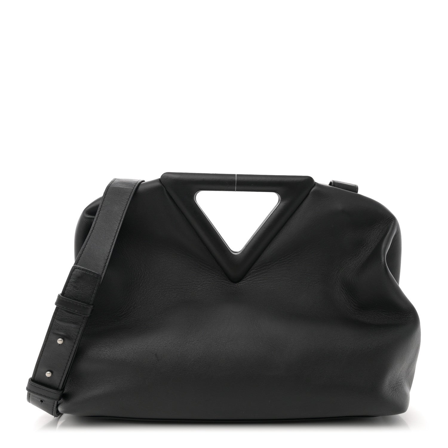 Bottega Veneta Calfskin Medium The Point Triangle Bag Black 1 of 11