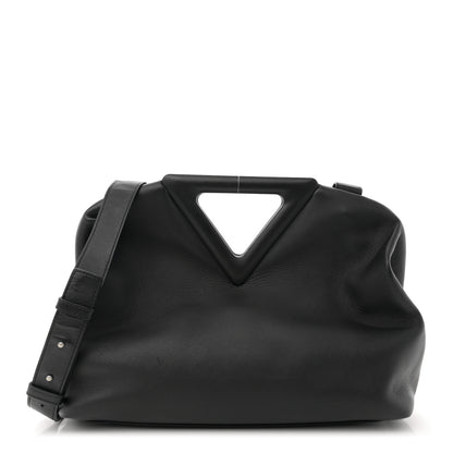 Bottega Veneta Calfskin Medium The Point Triangle Bag Black 1 of 11