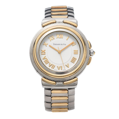 Tiffany Stainless Steel 18K Yellow Gold 34mm Intaglio Quartz Watch 1 of 4