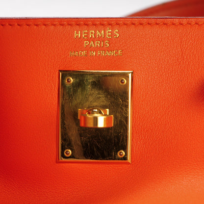Hermes Veau Gulliver Kelly Retourne 35 Orange 14 of 31