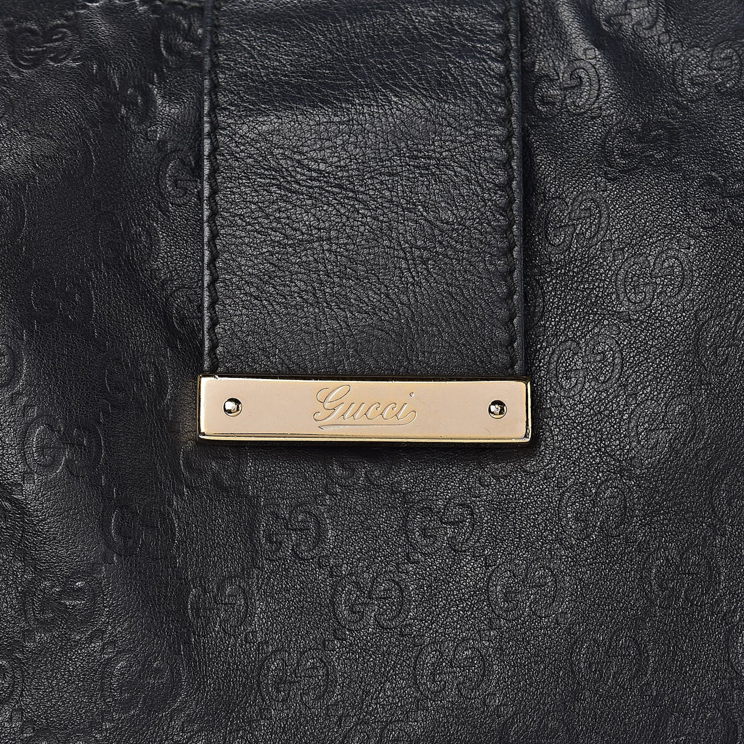 Guccissima Large New Ladies Web Hobo Black