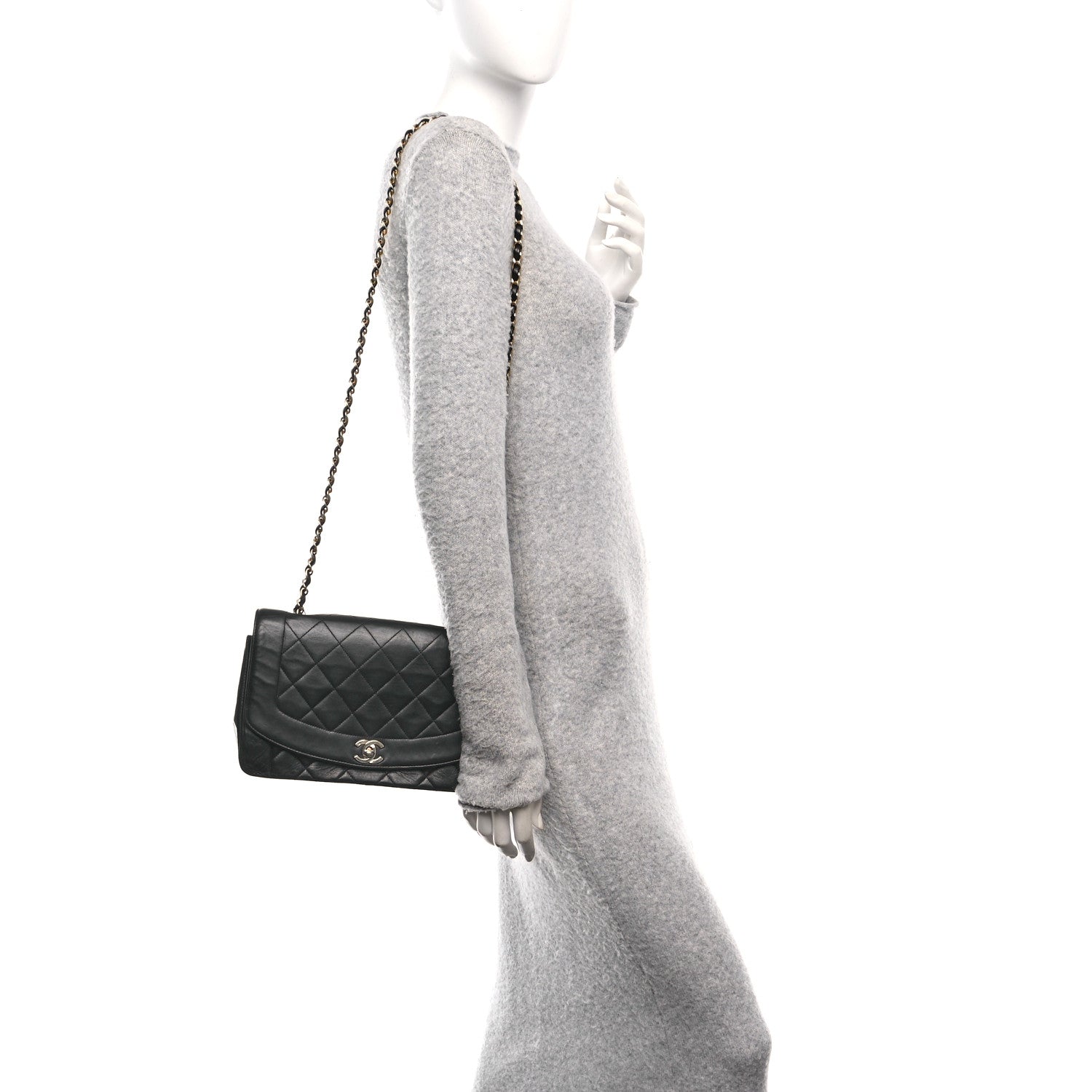 Chanel Lambskin Quilted Medium Single Flap Black 2 of 12